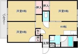 コーポ南生駒の間取り画像