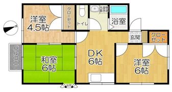 グランドハイツ幸福B棟の間取り画像