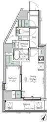 ONE ROOF RESIDENCE KIBA WESTの間取り画像
