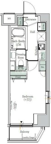 ONE ROOF RESIDENCE KIBA WESTの間取り画像