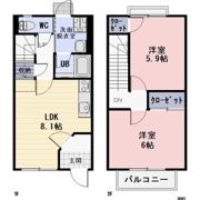 ハートブランシェAの間取り画像