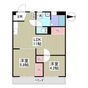 いせやハイツの間取り画像