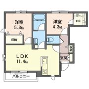 プレステージ柏陽 Bの間取り画像