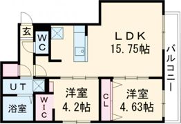 仮)千歳北栄1丁目MS A棟の間取り画像