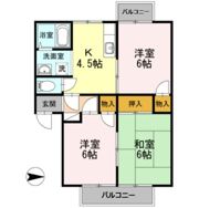 メゾンクローバー A棟の間取り画像
