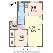 アイクスコートF・Gの間取り画像