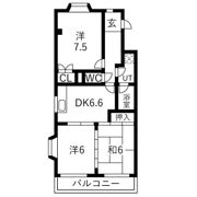 ハニーコートの間取り画像
