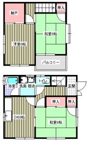 川原ハイツの間取り画像