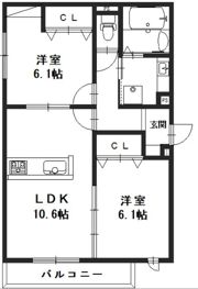 メゾンリーフの間取り画像
