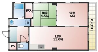 メゾン王塚台の間取り画像