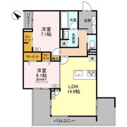 グリーンスクエア グラサ 東の間取り画像