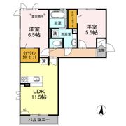 ﾛｲｼﾞｪﾝﾄﾊﾟｰｸｽ ﾚｲｸﾀｳﾝ Ⅲ Fの間取り画像