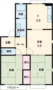 リバーサイドシティ麻生川の間取り画像
