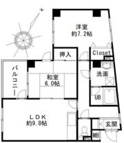 リバーコート湊川PartⅡの間取り画像