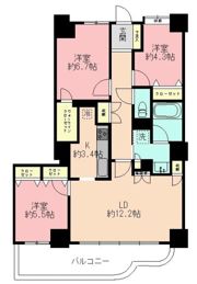 サウスフロントタワー町田の間取り画像