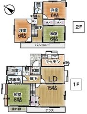 東 野 貸戸建庭付きの間取り画像