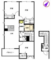 フローラ Bの間取り画像