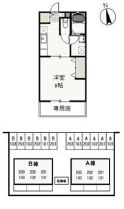 サントス青江 Aの間取り画像