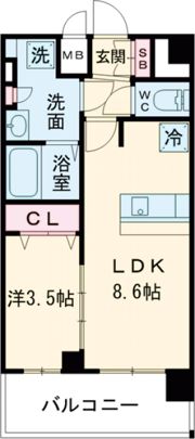 プレリス大阪西九条 CITY LINKSの間取り画像