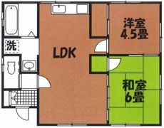 羽中貸家の間取り画像