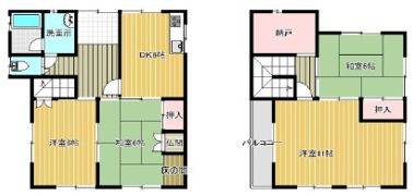 白浜町戸建の間取り画像