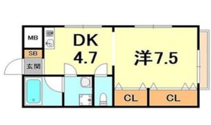 コーポティアラの間取り画像