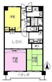 ライオンズマンション本川越第2の間取り画像
