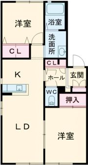 スカイパーク横尾Bの間取り画像