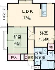 シャトレ深町Bの間取り画像