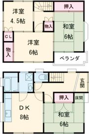 東境町焼田借家の間取り画像