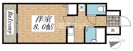 ダブルーンⅧ桜坂の間取り画像