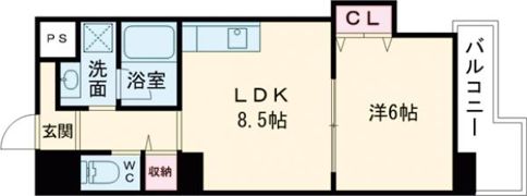 住吉橋ポルトの間取り画像