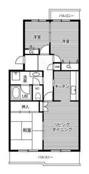 ビレッジハウス成田玉造3号棟の間取り画像