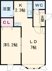 ルート医大前Bの間取り画像
