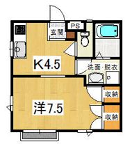 コーポアルファA棟の間取り画像