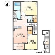 （仮）千駄塚新築アパートBの間取り画像
