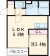 カーサコリーナ折尾の間取り画像