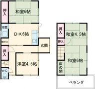 飾磨区英賀乙戸建ての間取り画像