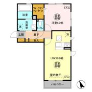 ハピネス Dの間取り画像