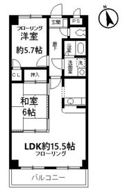 フローラ浦和の間取り画像