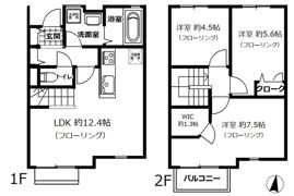 箕面市桜3丁目賃貸住宅の間取り画像