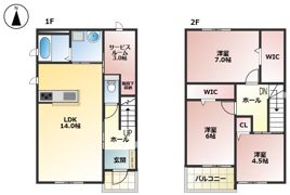 日比津町4-155KODATEXⅤ-Aの間取り画像