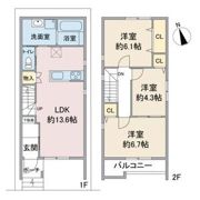 (仮称)クーボ名西一丁目の間取り画像