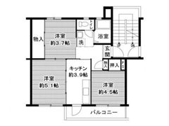 ビレッジハウス鳴滝22号棟の間取り画像
