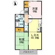 セジュール田上Ⅱの間取り画像