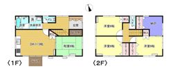 大野貸家 4DKの間取り画像