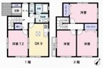 小美玉市中台戸建の間取り画像