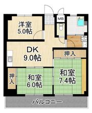 リバーサイドコーポFの間取り画像