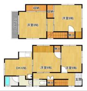 魚住町清水戸建の間取り画像
