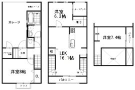 仮）布橋新築 B棟の間取り画像